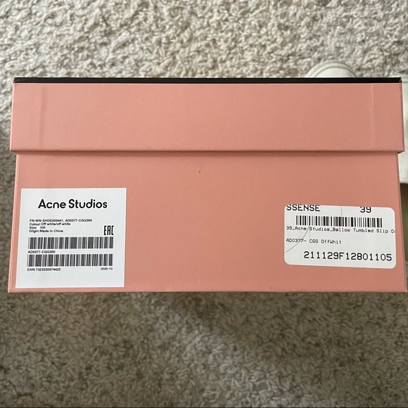 Acne Studios Off-White Canvas Slip On Sneakers - Picture 10 of 10